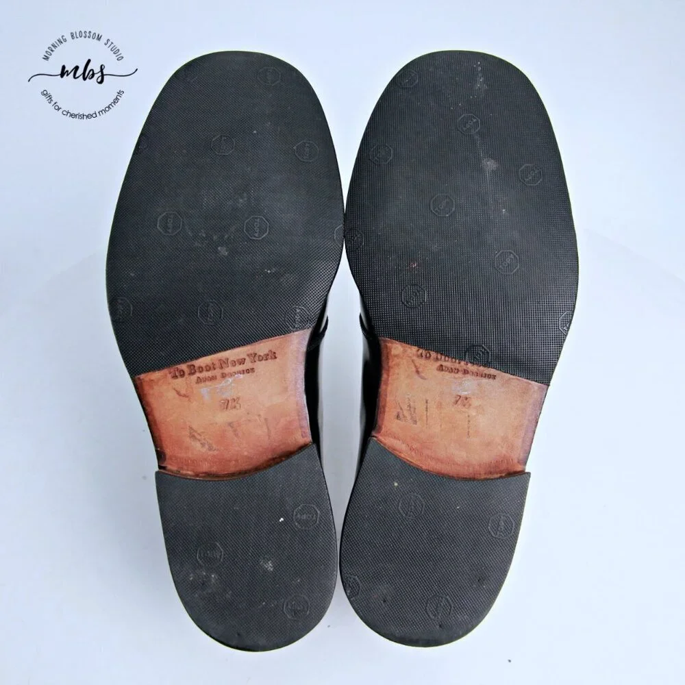 To‎ Boot New York Leather Dress Shoes Black Men 7.5